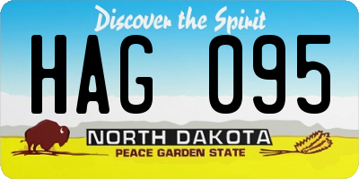 ND license plate HAG095