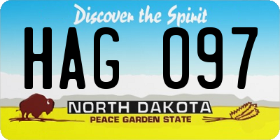 ND license plate HAG097