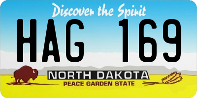 ND license plate HAG169