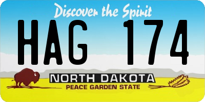 ND license plate HAG174