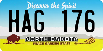 ND license plate HAG176