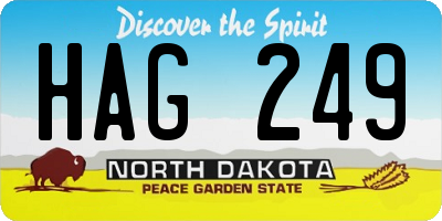 ND license plate HAG249