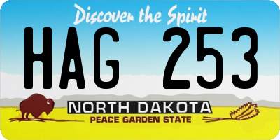 ND license plate HAG253