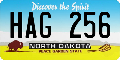 ND license plate HAG256