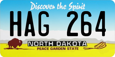 ND license plate HAG264