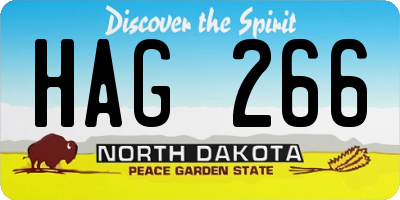 ND license plate HAG266