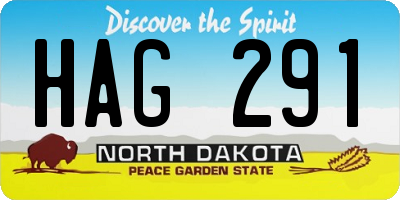 ND license plate HAG291