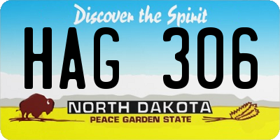 ND license plate HAG306