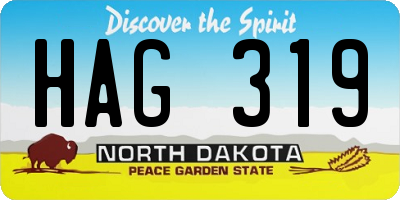 ND license plate HAG319