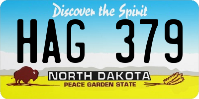 ND license plate HAG379