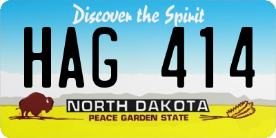 ND license plate HAG414