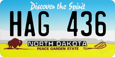 ND license plate HAG436