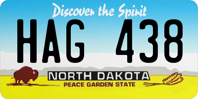 ND license plate HAG438