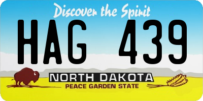 ND license plate HAG439