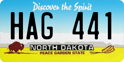 ND license plate HAG441