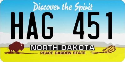 ND license plate HAG451