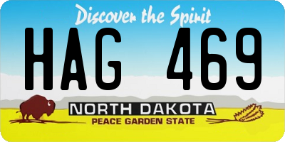 ND license plate HAG469