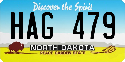 ND license plate HAG479