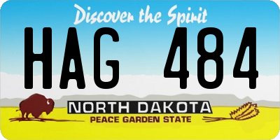 ND license plate HAG484