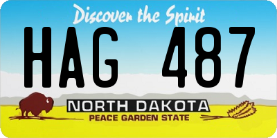 ND license plate HAG487