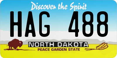 ND license plate HAG488