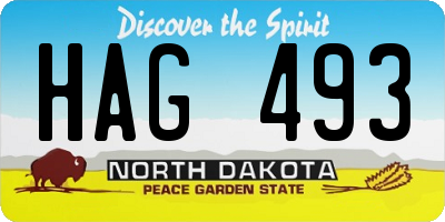 ND license plate HAG493