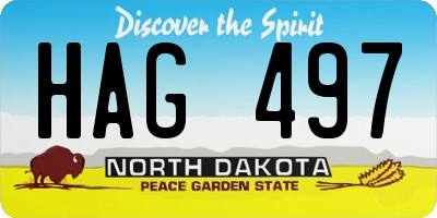 ND license plate HAG497