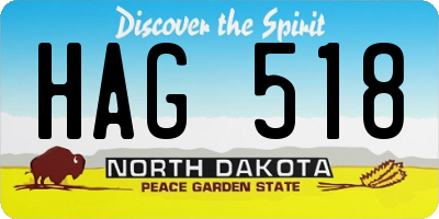 ND license plate HAG518