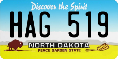 ND license plate HAG519