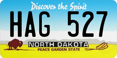 ND license plate HAG527