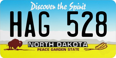 ND license plate HAG528