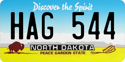 ND license plate HAG544