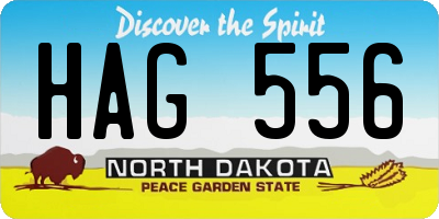 ND license plate HAG556