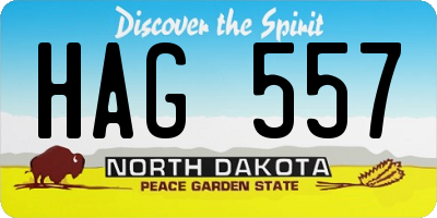 ND license plate HAG557