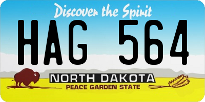 ND license plate HAG564