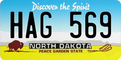 ND license plate HAG569