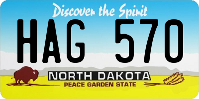 ND license plate HAG570