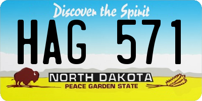 ND license plate HAG571