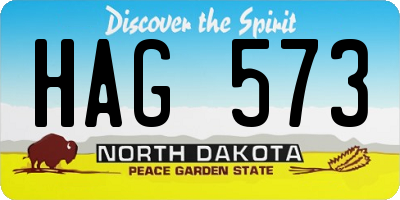 ND license plate HAG573