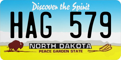 ND license plate HAG579