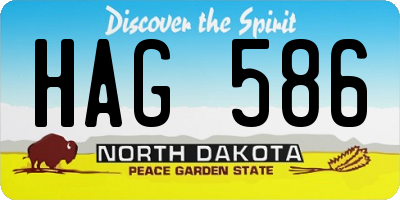 ND license plate HAG586