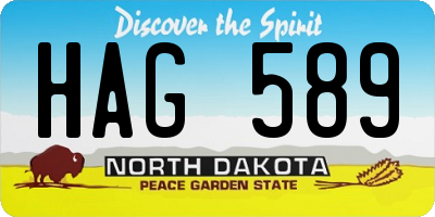 ND license plate HAG589