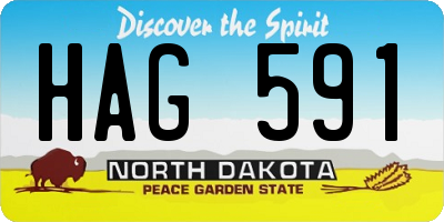 ND license plate HAG591