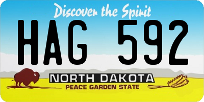 ND license plate HAG592