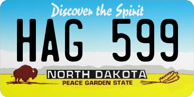 ND license plate HAG599