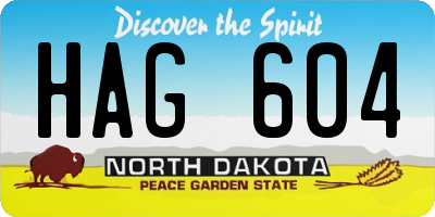 ND license plate HAG604