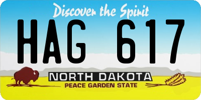 ND license plate HAG617