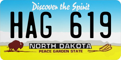 ND license plate HAG619