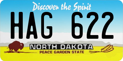 ND license plate HAG622