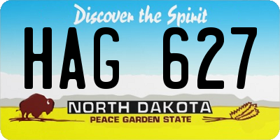 ND license plate HAG627